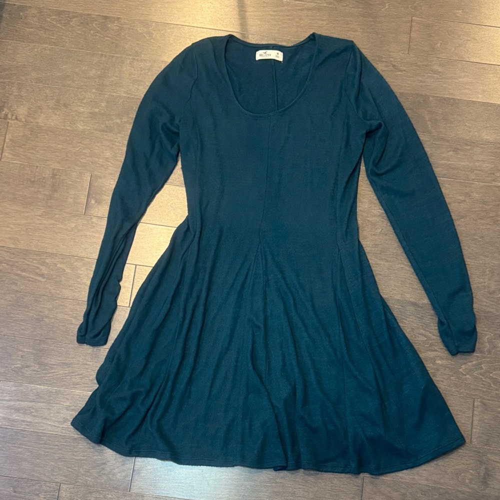 Hollister Teal Long Sleeve Dress